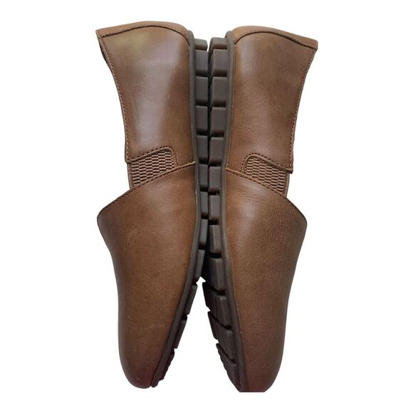 Women's BORN Sebra Slip On Shoes Size 6.5 US Soft Leather Camel Brown Stretch - Picture 4 of 10